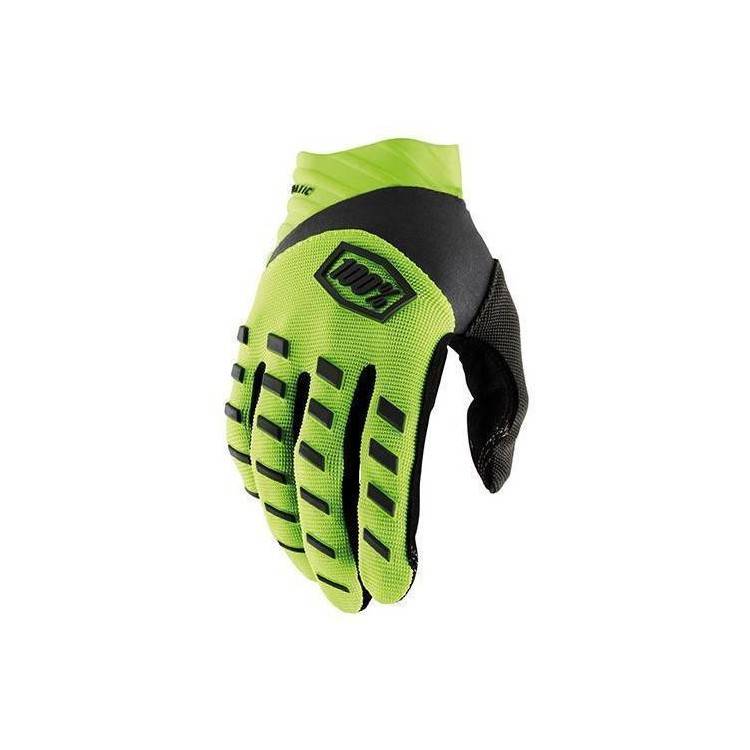 GUANTI 100% AIRMATIC YOUTH FLUO YELLOW BLACK  | 100%