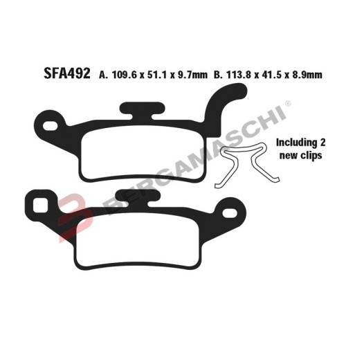 PASTIGLIE FRENO  MESCOLA ORGANICA SCOOTER CODICE R1649200 | EBC BRAKES | MPN: SFA492