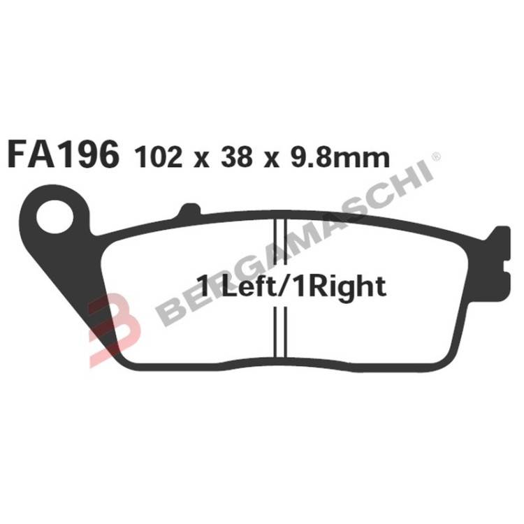 PASTIGLIE FRENO  MESCOLA ORGANICA SCOOTER CODICE R1619600 | EBC BRAKES | MPN: SFA196