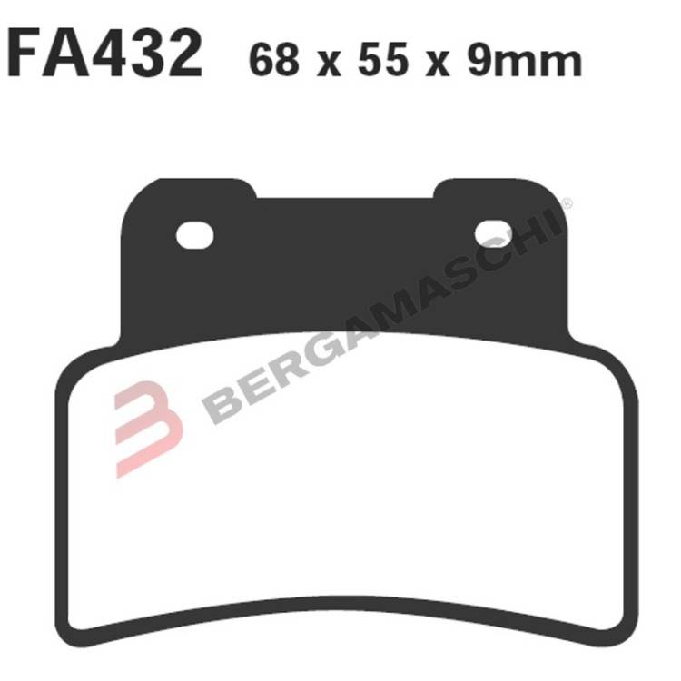 PASTIGLIE FRENO  MESCOLA ORGANICA MOTO CODICE R1243200 | EBC BRAKES | MPN: FA432