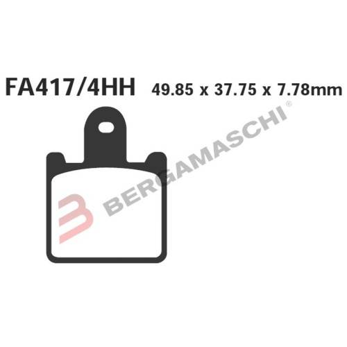 PASTIGLIE FRENO  MESCOLA SINTERIZZATA MOTO CODICE R1841704 | EBC BRAKES | MPN: FA417/4HH
