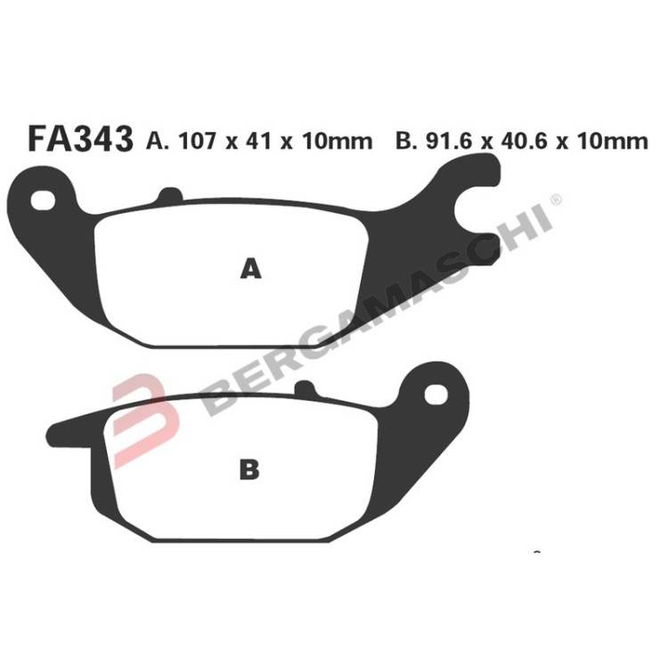 PASTIGLIE FRENO  MESCOLA ORGANICA MOTO CODICE R1234300 | EBC BRAKES