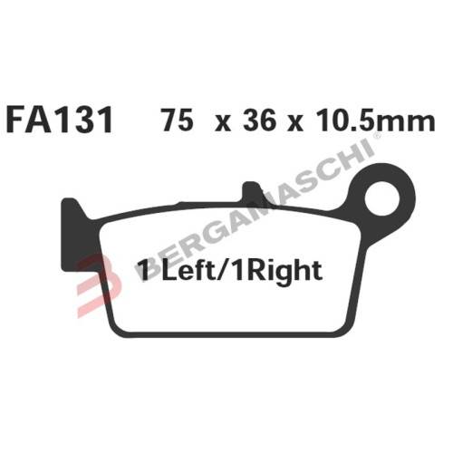 PASTIGLIE FRENO  MESCOLA ORGANICA MOTO CODICE R1213100 | EBC BRAKES | MPN: FA131TT
