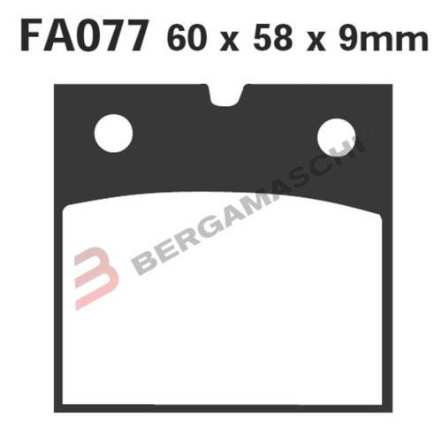 PASTIGLIE FRENO  MESCOLA ORGANICA MOTO CODICE R1207700 | EBC BRAKES | MPN: FA077