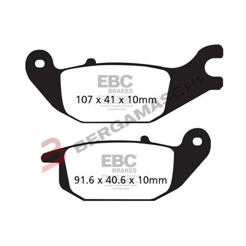 PASTIGLIE FRENO  MESCOLA ORGANICA MOTO CODICE R1234300 | EBC BRAKES