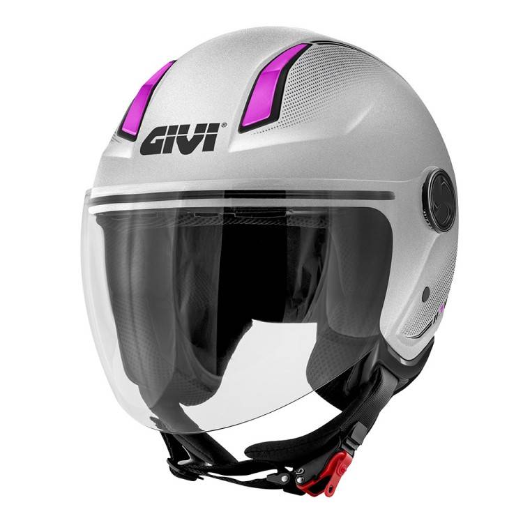 CASCO D-JET 11.7B ARGENTO OPFUCSIA  | GIVI