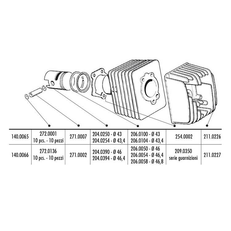 140.0066 KIT CIAO D.46 SPINOTTO D.12 | POLINI