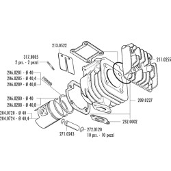 166.0092 KIT YAMAHA-MBK BOOSTER D.40 | POLINI