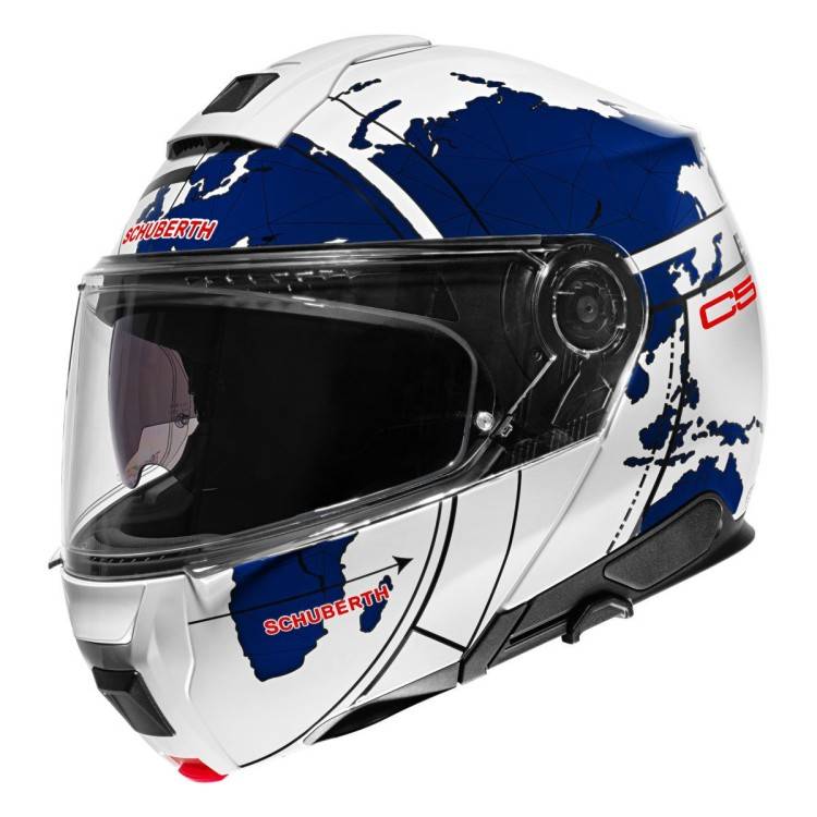 CASCO C5 ECE DEKOR GLOBE BLUE | SCHUBERTH