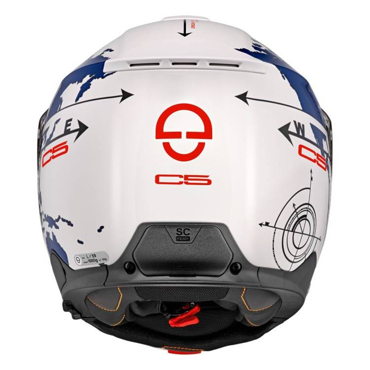 CASCO C5 ECE DEKOR GLOBE BLUE | SCHUBERTH