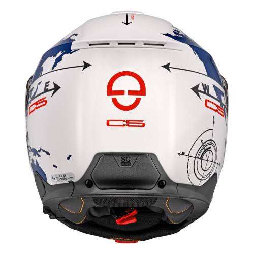CASCO C5 ECE DEKOR GLOBE BLUE | SCHUBERTH