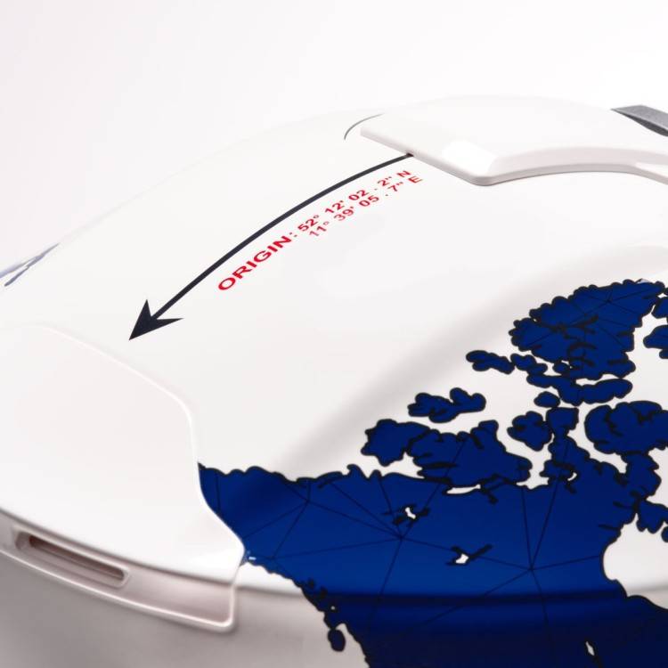 CASCO C5 ECE DEKOR GLOBE BLUE | SCHUBERTH