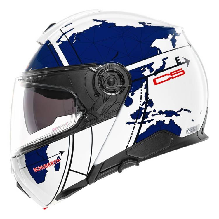 CASCO C5 ECE DEKOR GLOBE BLUE | SCHUBERTH