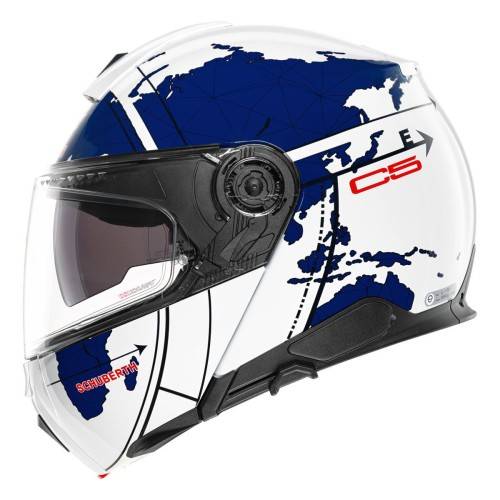 CASCO C5 ECE DEKOR GLOBE BLUE | SCHUBERTH