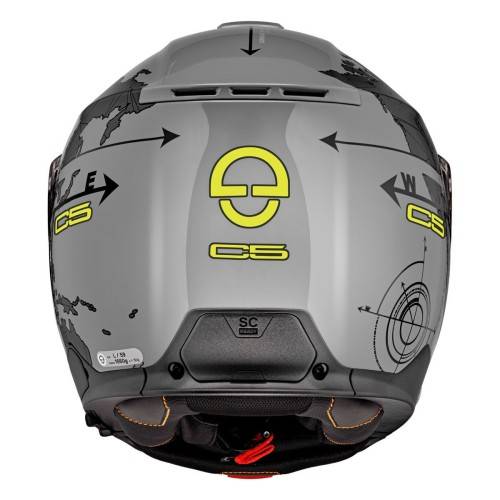 CASCO C5 ECE DEKOR GLOBE GREY | SCHUBERTH