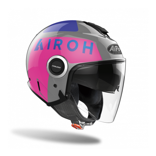 CASCO JET HELIOS UP PINK GREY GLOSS | AIROH