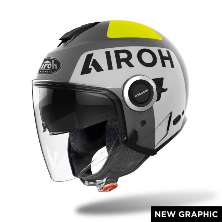 CASCO JET HELIOS UP GREY MATT | AIROH