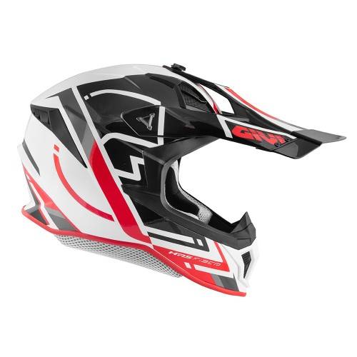 CASCO CROSS 70.1 LOGIC FIBRA NERO BIANCO ROSSO | GIVI