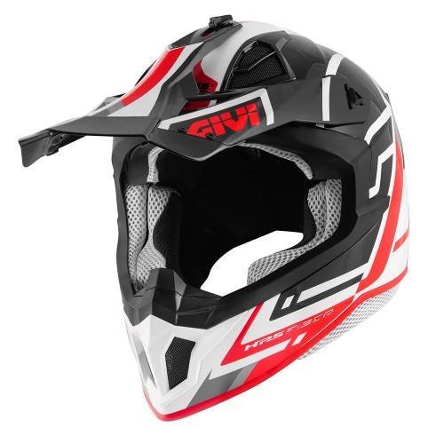 CASCO CROSS 70.1 LOGIC FIBRA NERO BIANCO ROSSO | GIVI