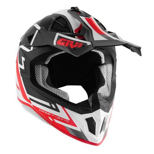 CASCO CROSS 70.1 LOGIC FIBRA NERO BIANCO ROSSO | GIVI