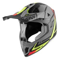 CASCO CROSS 70.1 LOGIC FIBRA GRIGIO GIALLO NERO | GIVI