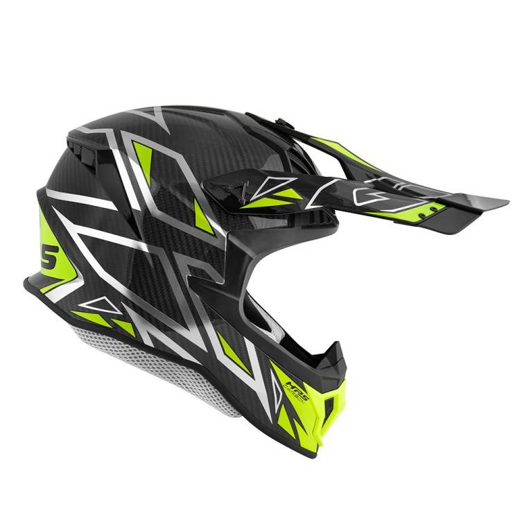 CASCO CROSS 70.1  VECTOR CARBON ARGENTO GIALLO | GIVI