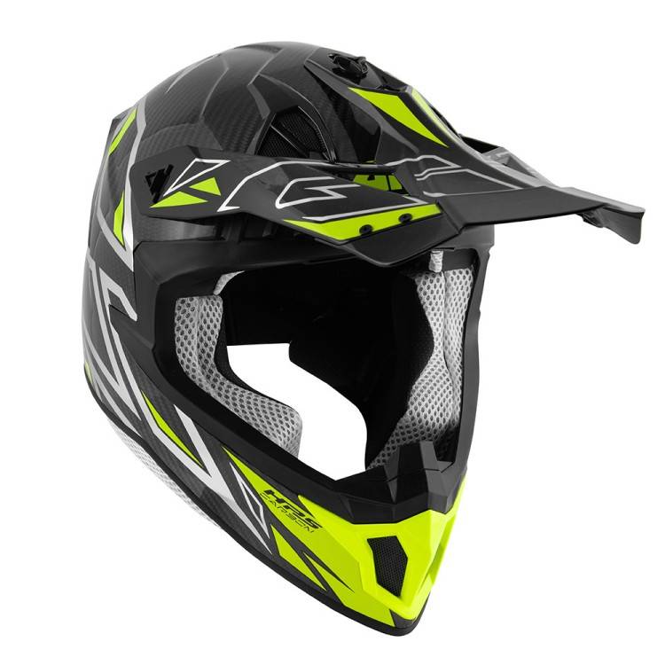 CASCO CROSS 70.1  VECTOR CARBON ARGENTO GIALLO | GIVI