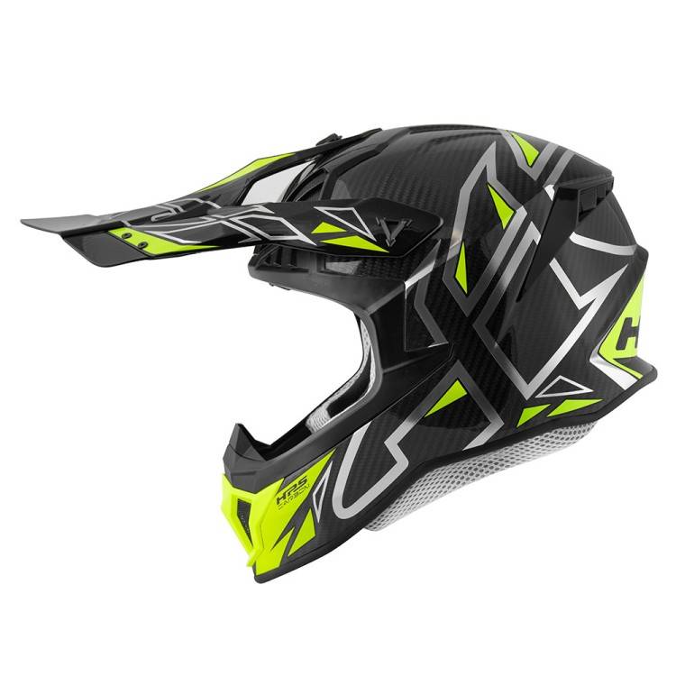 CASCO CROSS 70.1  VECTOR CARBON ARGENTO GIALLO | GIVI