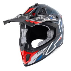 CASCO CROSS 70.1  VECTOR CARBON BIANCO BLU ROSSO | GIVI