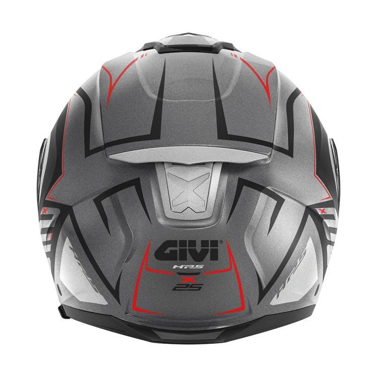 CASCO JET X25F TRACE TITANIO NERO ROSSO | GIVI | HX25FTCTR