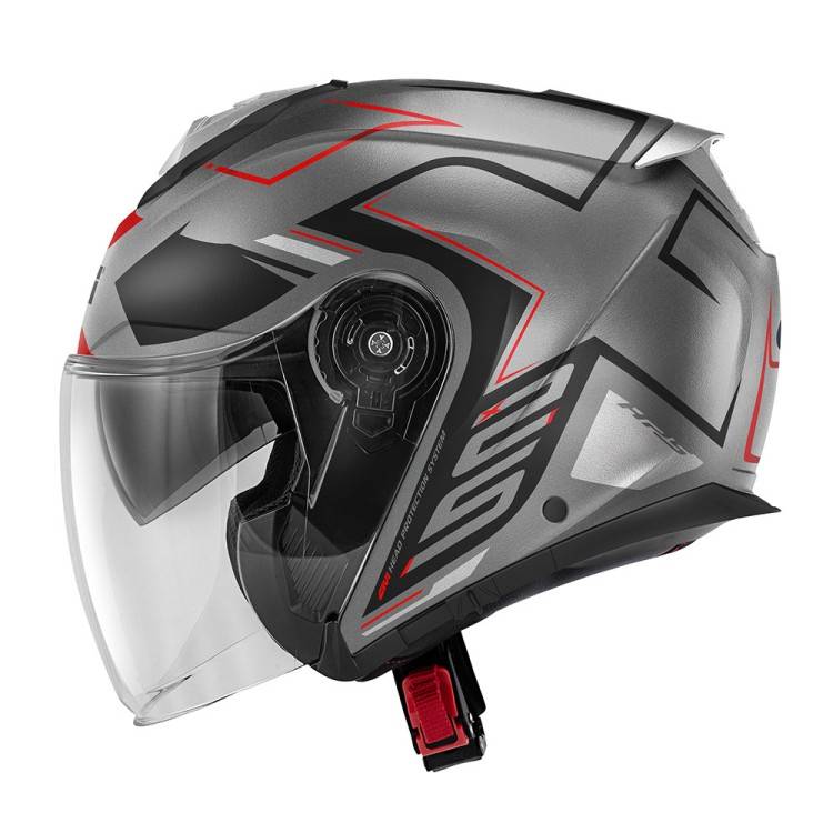 CASCO JET X25F TRACE TITANIO NERO ROSSO | GIVI | HX25FTCTR
