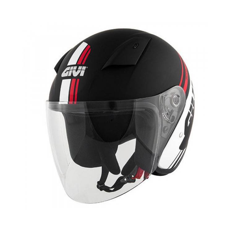 CASCO JET 30.3 TWEET GENEVE MATT BLACK/RED GIVI