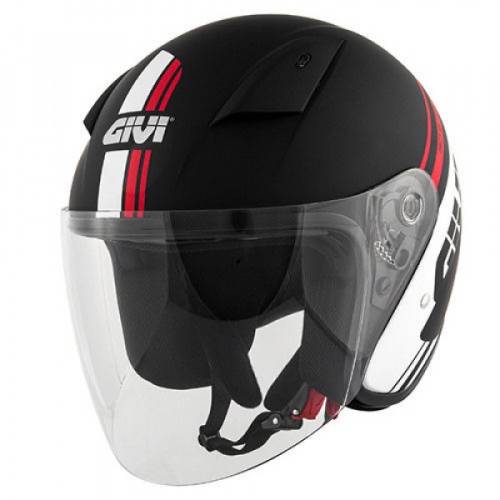 CASCO JET 30.3 TWEET GENEVE MATT BLACK/RED GIVI