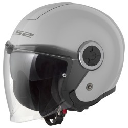 CASCO JET LS2 OF620 CLASSY SOLID PEARL GREY-06