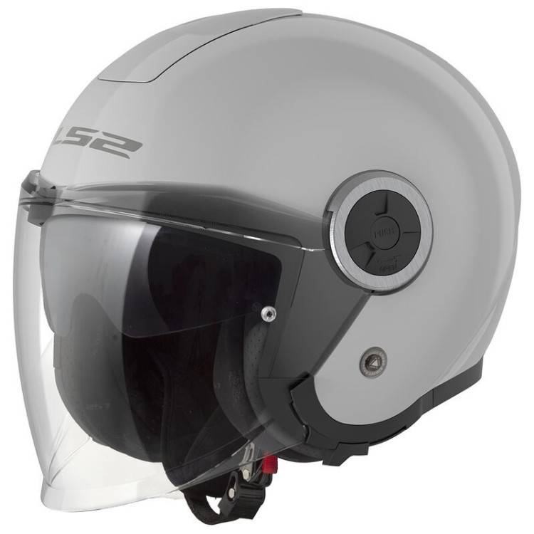 CASCO JET LS2 OF620 CLASSY SOLID PEARL GREY-06