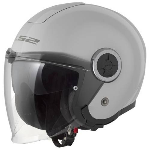 CASCO JET LS2 OF620 CLASSY SOLID PEARL GREY-06