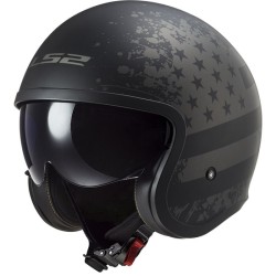 CASCO JET LS2 OF599 SPITFIRE II MATT BLACK FLAG-06