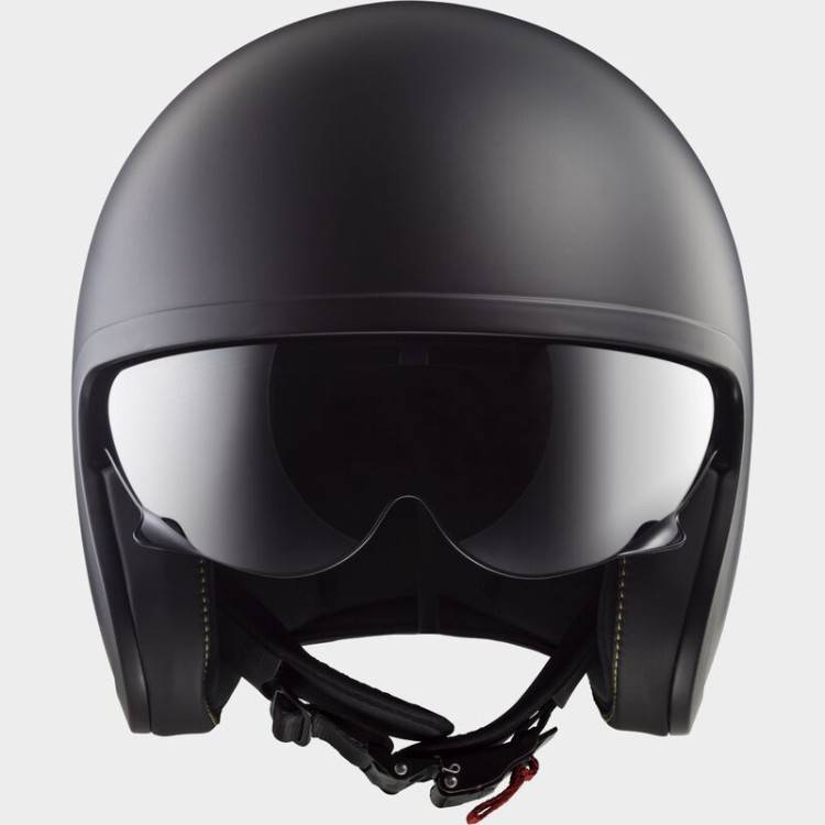 CASCO JET LS2 OF599 SPITFIRE II SOLID MATT BLACK-06