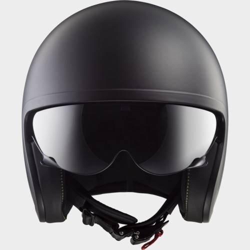 CASCO JET LS2 OF599 SPITFIRE II SOLID MATT BLACK-06