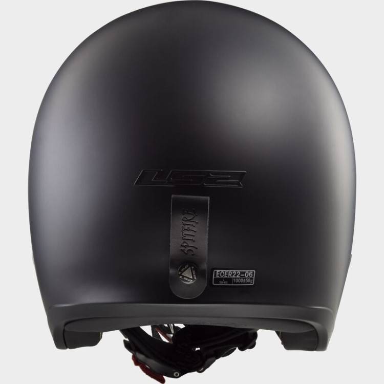CASCO JET LS2 OF599 SPITFIRE II SOLID MATT BLACK-06