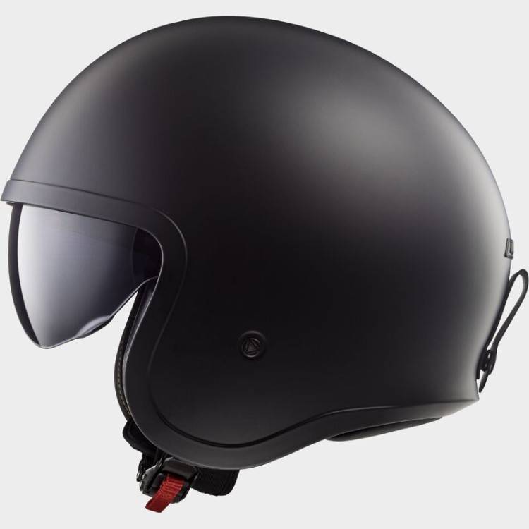 CASCO JET LS2 OF599 SPITFIRE II SOLID MATT BLACK-06