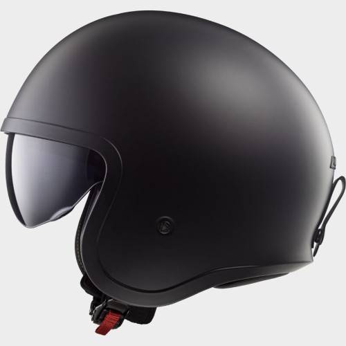 CASCO JET LS2 OF599 SPITFIRE II SOLID MATT BLACK-06