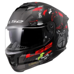 CASCO INTEGRALE LS2 FF808 STREAM II ANGRY MONKEY M.BLACK RED-06