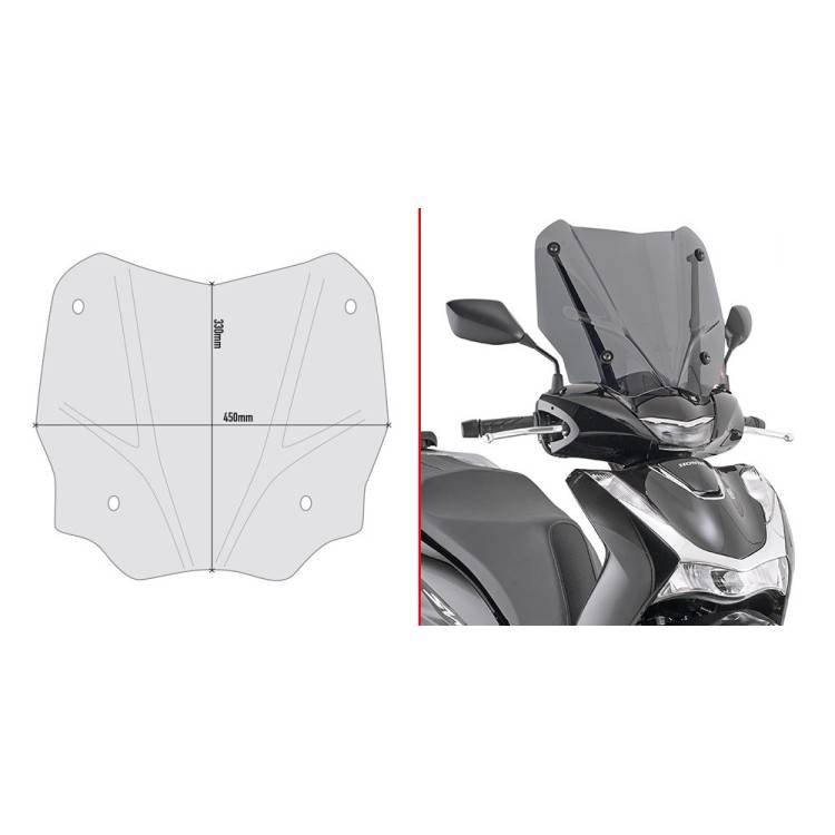 GIVI PARABREZZA HONDA SH125-150 '20FUMÈ | D1181S