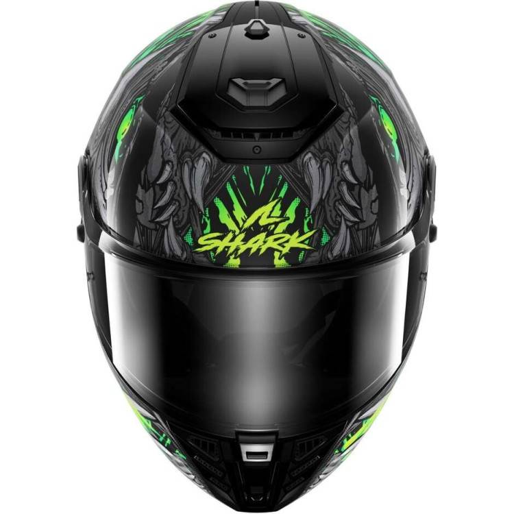 CASCO INTEGRALE SPARTAN RS SHAYTAN BLACK GREEN ANTHRACITE | SHARK HELMETS