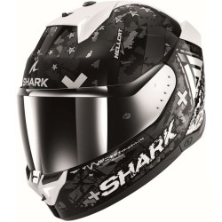 CASCO INTEGRALE SKWAL I3 HELLCAT BLACK CHROM SILVER | SHARK HELMETS