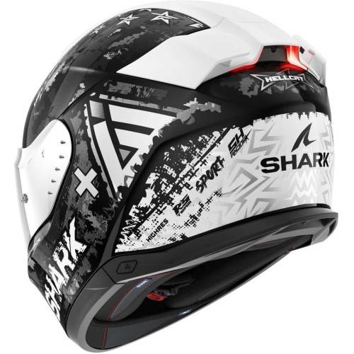 CASCO INTEGRALE SKWAL I3 HELLCAT BLACK CHROM SILVER | SHARK HELMETS