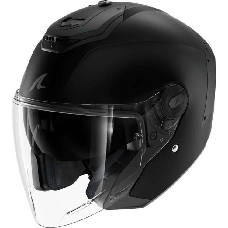 CASCO MODULARE RS JET BLANK MAT BLACK  MAT | SHARK HELMETS