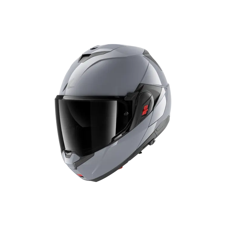 CASCO MODULARE OXO DARK SHADOW GUN SILVER | SHARK HELMETS