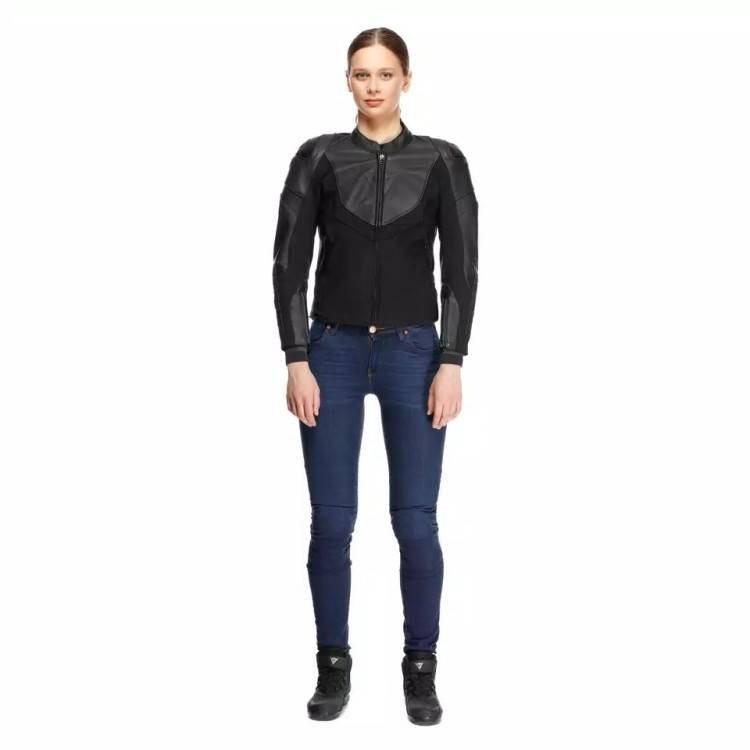 IPERATTIVA LEATHER-TEX JACKET LADY | BLACK BLACK | DAINESE